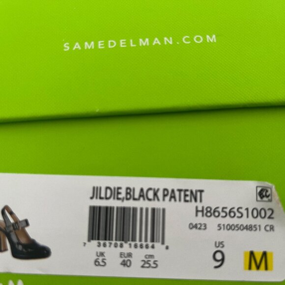 Sam Edelman  Black Patent Slingback Mary Jane Pump - Picture 9 of 9